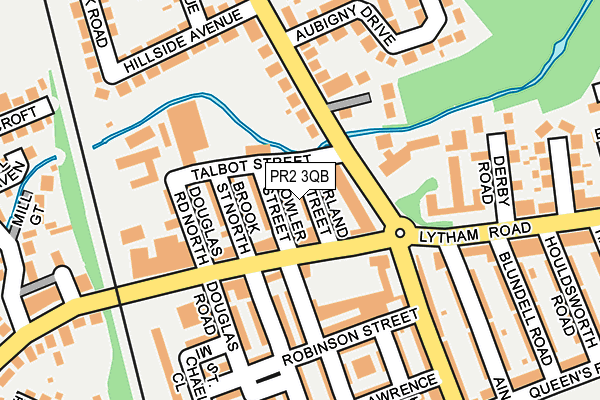 PR2 3QB map - OS OpenMap – Local (Ordnance Survey)