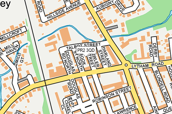 PR2 3QD map - OS OpenMap – Local (Ordnance Survey)