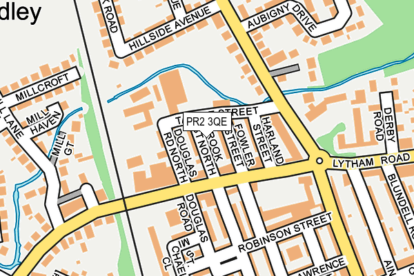 PR2 3QE map - OS OpenMap – Local (Ordnance Survey)