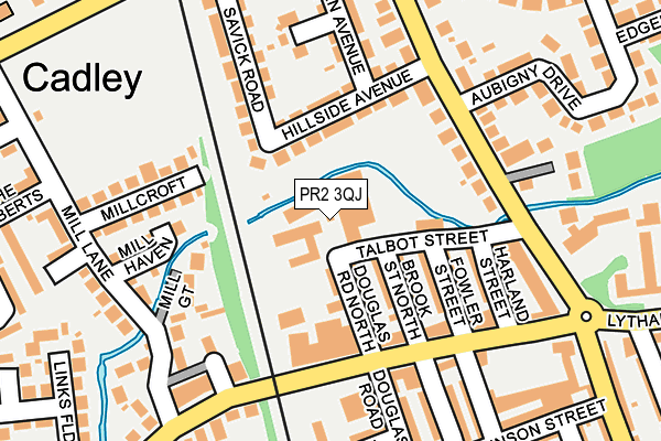 PR2 3QJ map - OS OpenMap – Local (Ordnance Survey)