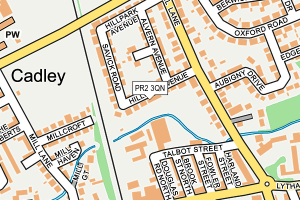 PR2 3QN map - OS OpenMap – Local (Ordnance Survey)