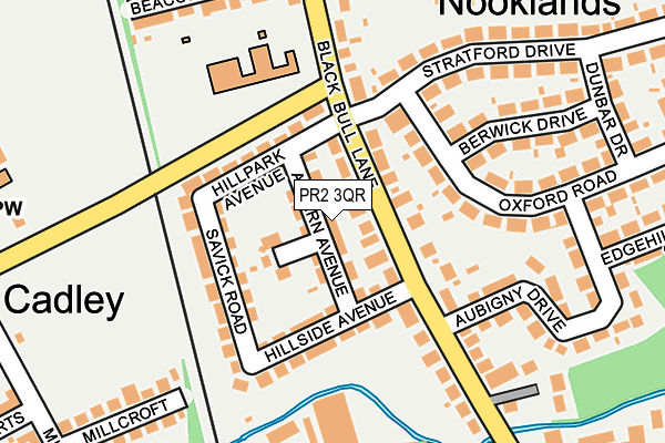 PR2 3QR map - OS OpenMap – Local (Ordnance Survey)