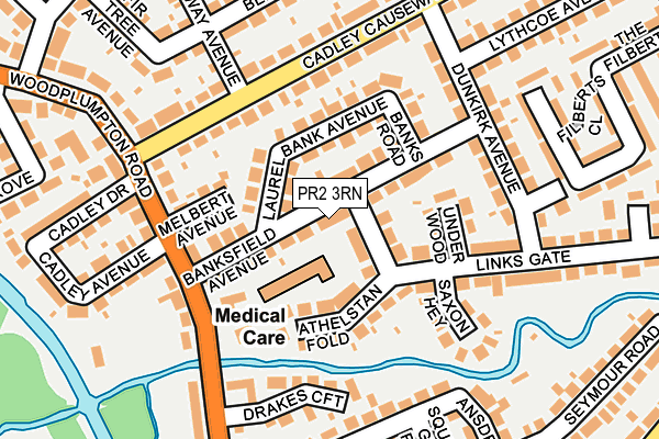 PR2 3RN map - OS OpenMap – Local (Ordnance Survey)