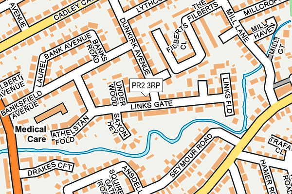 PR2 3RP map - OS OpenMap – Local (Ordnance Survey)