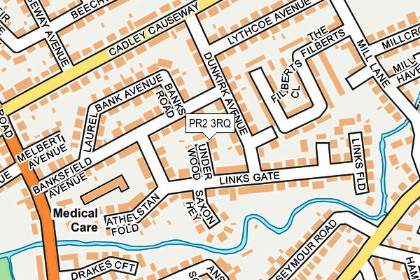 PR2 3RQ map - OS OpenMap – Local (Ordnance Survey)