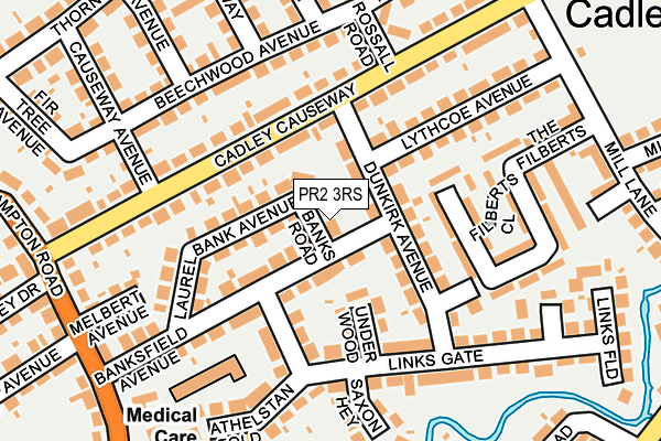 PR2 3RS map - OS OpenMap – Local (Ordnance Survey)