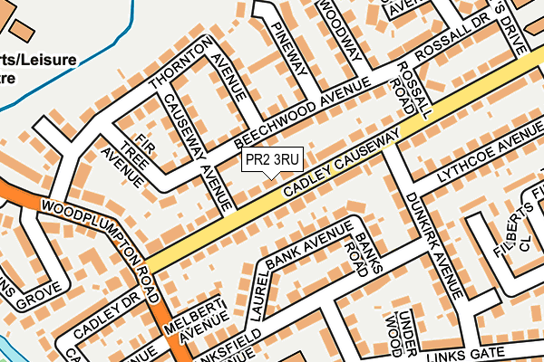 PR2 3RU map - OS OpenMap – Local (Ordnance Survey)
