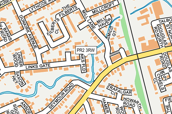 PR2 3RW map - OS OpenMap – Local (Ordnance Survey)