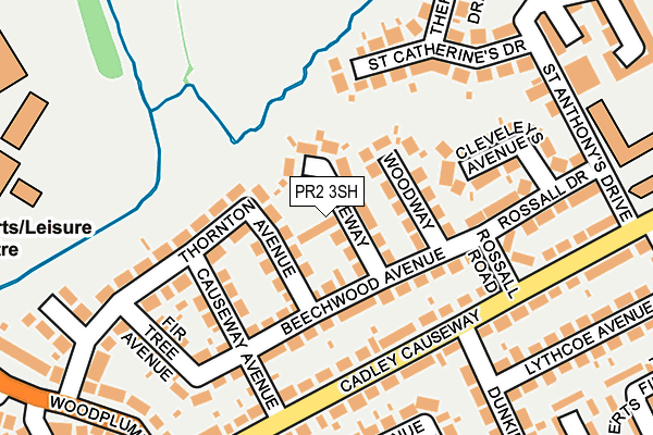 PR2 3SH map - OS OpenMap – Local (Ordnance Survey)