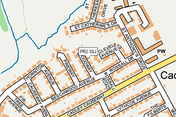 PR2 3SJ map - OS OpenMap – Local (Ordnance Survey)