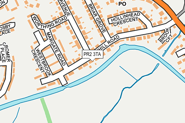 PR2 3TA map - OS OpenMap – Local (Ordnance Survey)