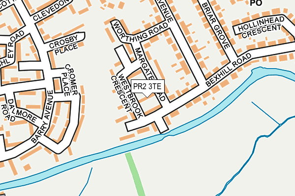 PR2 3TE map - OS OpenMap – Local (Ordnance Survey)
