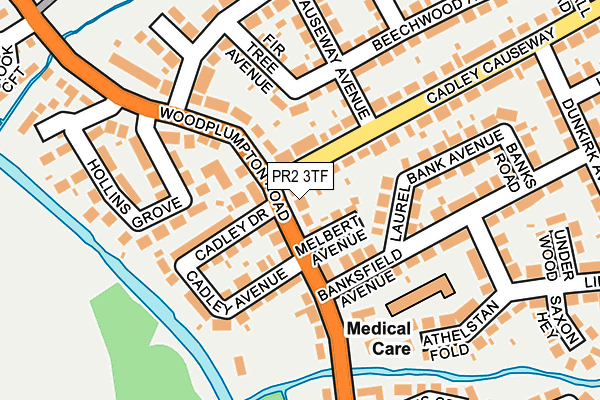 PR2 3TF map - OS OpenMap – Local (Ordnance Survey)