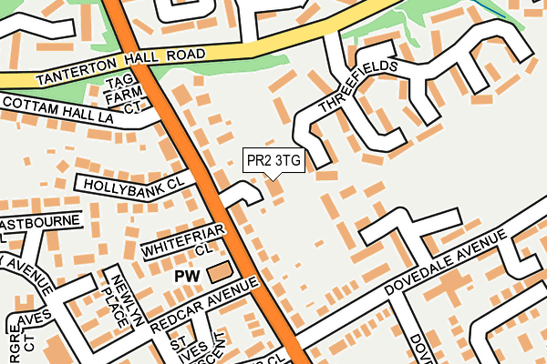 PR2 3TG map - OS OpenMap – Local (Ordnance Survey)