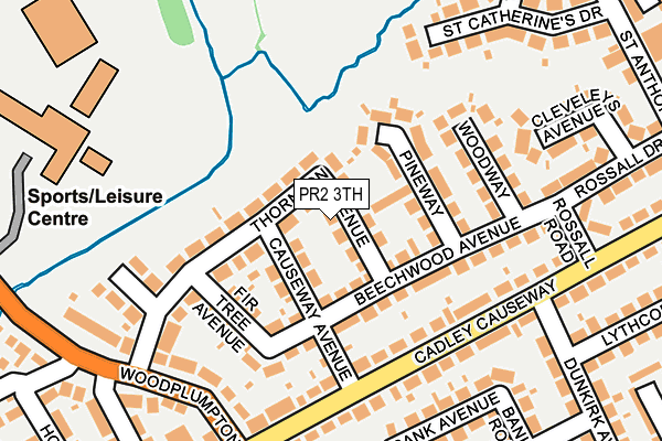 PR2 3TH map - OS OpenMap – Local (Ordnance Survey)