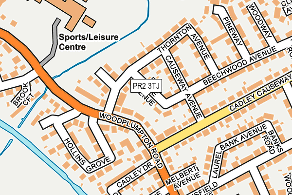 PR2 3TJ map - OS OpenMap – Local (Ordnance Survey)