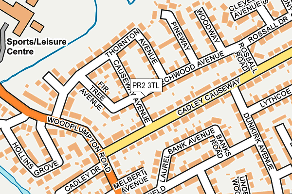 PR2 3TL map - OS OpenMap – Local (Ordnance Survey)