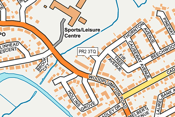 PR2 3TQ map - OS OpenMap – Local (Ordnance Survey)