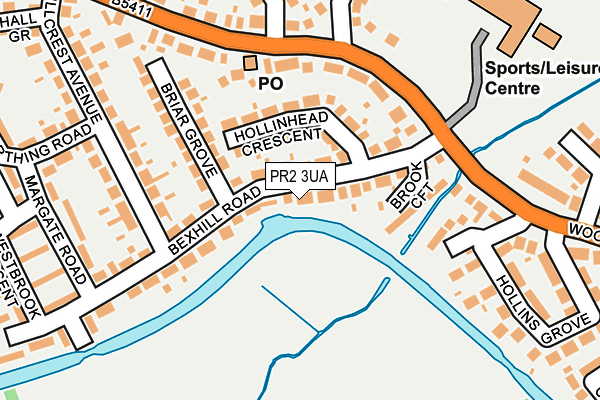 PR2 3UA map - OS OpenMap – Local (Ordnance Survey)