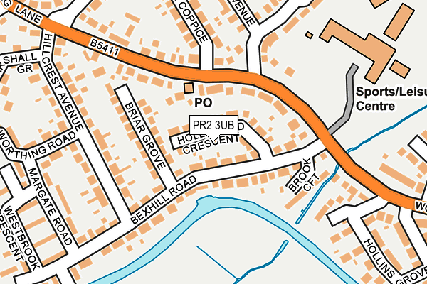 PR2 3UB map - OS OpenMap – Local (Ordnance Survey)