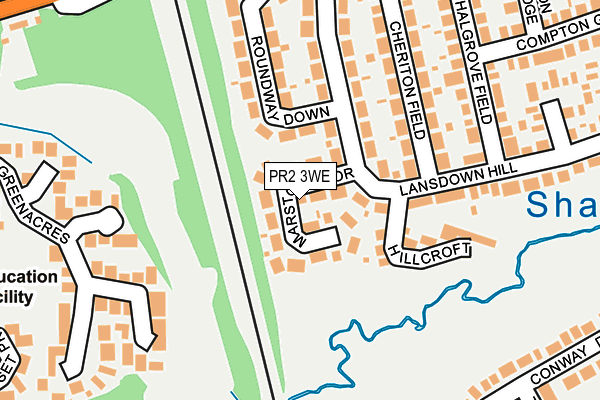 PR2 3WE map - OS OpenMap – Local (Ordnance Survey)