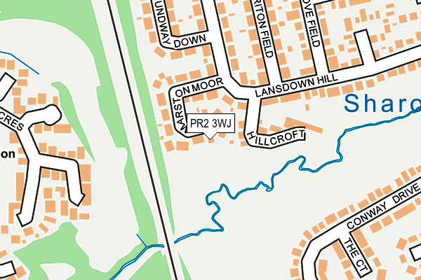 PR2 3WJ map - OS OpenMap – Local (Ordnance Survey)