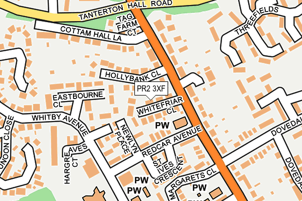 PR2 3XF map - OS OpenMap – Local (Ordnance Survey)