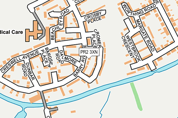 PR2 3XN map - OS OpenMap – Local (Ordnance Survey)