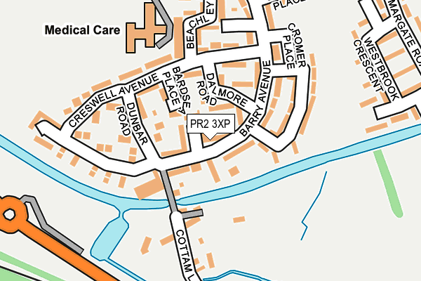 PR2 3XP map - OS OpenMap – Local (Ordnance Survey)