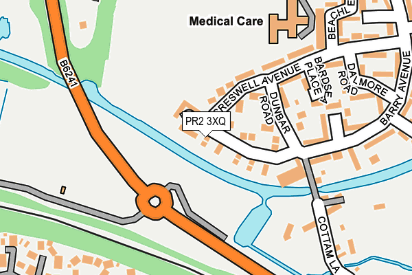 PR2 3XQ map - OS OpenMap – Local (Ordnance Survey)