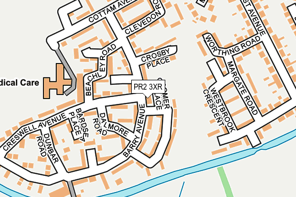 PR2 3XR map - OS OpenMap – Local (Ordnance Survey)