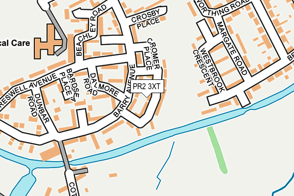 PR2 3XT map - OS OpenMap – Local (Ordnance Survey)