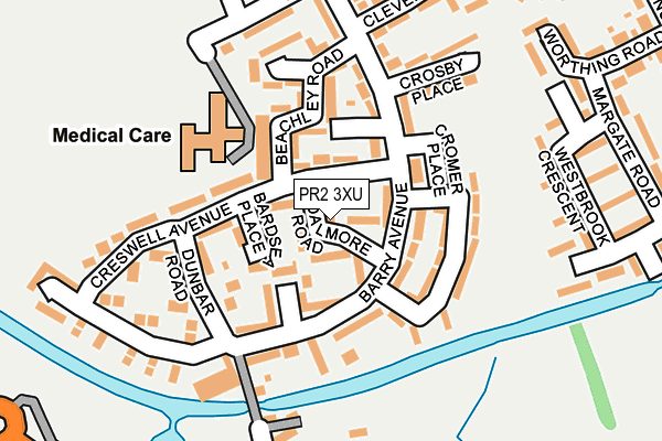 PR2 3XU map - OS OpenMap – Local (Ordnance Survey)