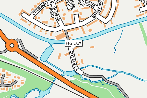 PR2 3XW map - OS OpenMap – Local (Ordnance Survey)