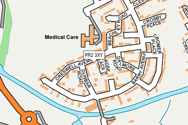 PR2 3XY map - OS OpenMap – Local (Ordnance Survey)