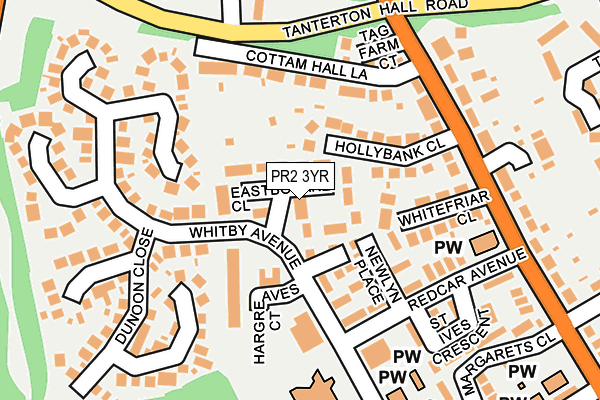 PR2 3YR map - OS OpenMap – Local (Ordnance Survey)