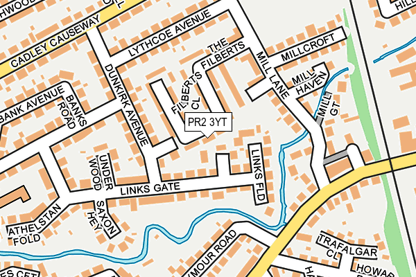 PR2 3YT map - OS OpenMap – Local (Ordnance Survey)