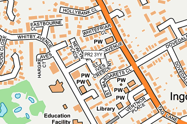 PR2 3YY map - OS OpenMap – Local (Ordnance Survey)