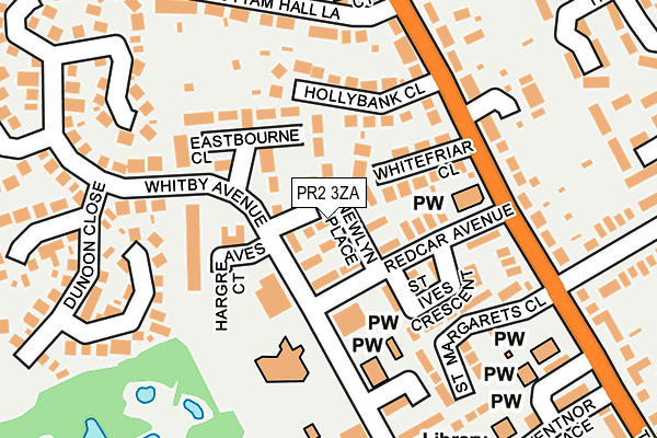 PR2 3ZA map - OS OpenMap – Local (Ordnance Survey)