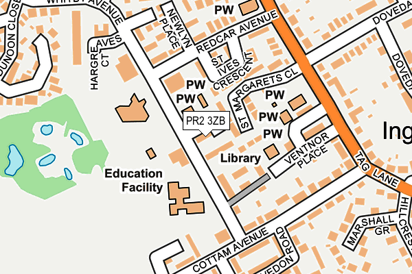 PR2 3ZB map - OS OpenMap – Local (Ordnance Survey)