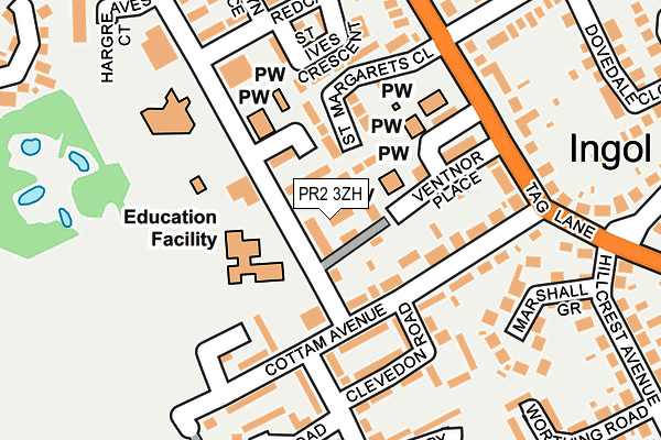 PR2 3ZH map - OS OpenMap – Local (Ordnance Survey)
