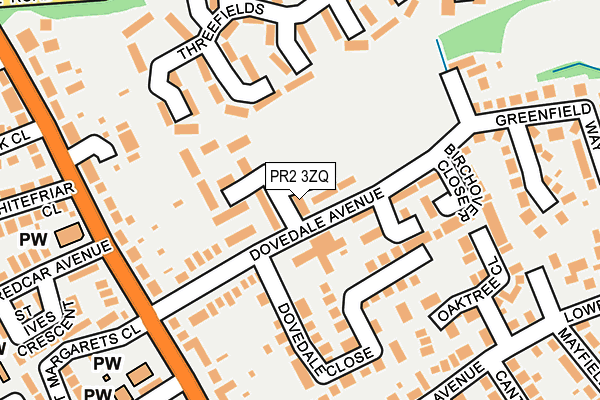 PR2 3ZQ map - OS OpenMap – Local (Ordnance Survey)