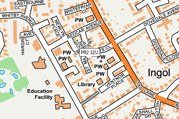 PR2 3ZU map - OS OpenMap – Local (Ordnance Survey)