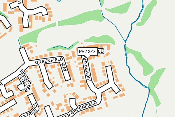 PR2 3ZX map - OS OpenMap – Local (Ordnance Survey)