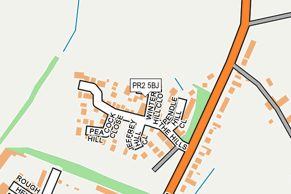 PR2 5BJ map - OS OpenMap – Local (Ordnance Survey)