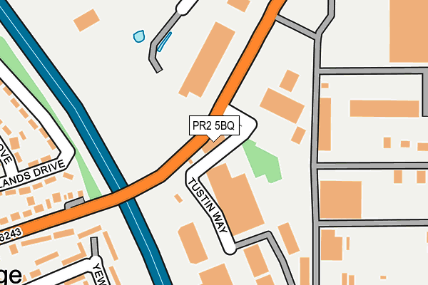 PR2 5BQ map - OS OpenMap – Local (Ordnance Survey)