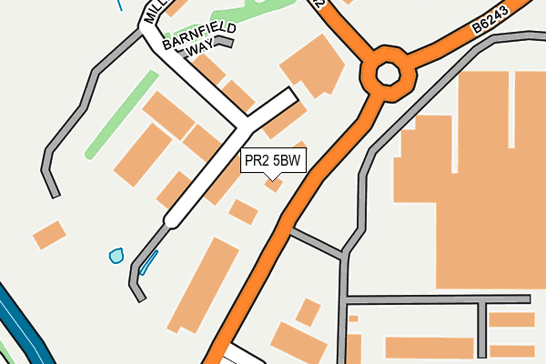 PR2 5BW map - OS OpenMap – Local (Ordnance Survey)