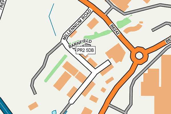 PR2 5DB map - OS OpenMap – Local (Ordnance Survey)