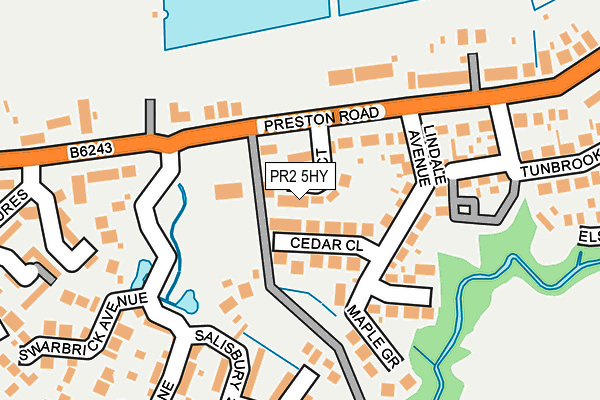 PR2 5HY map - OS OpenMap – Local (Ordnance Survey)