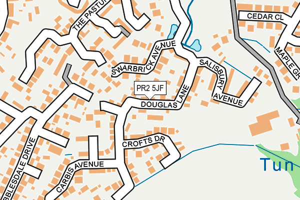 PR2 5JF map - OS OpenMap – Local (Ordnance Survey)